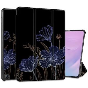 yebiseven case for amazon fire max 11 2023(only compatible with 13th generation tablet), shockproof tablet protective cover with trifold stand & auto sleep/wake, floral foliage