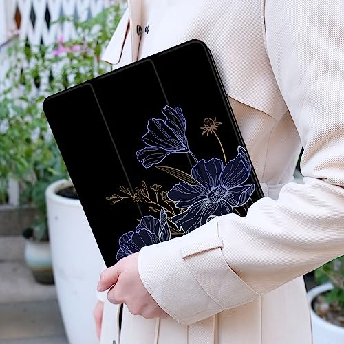 Yebiseven Case for Amazon Fire Max 11 2023(Only Compatible with 13th Generation Tablet), Shockproof Tablet Protective Cover with Trifold Stand & Auto Sleep/Wake, Floral Foliage