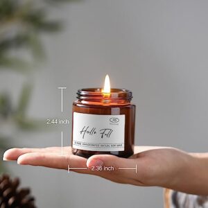 Hello Fall/Pumpkin Spice Scented Candles, Annye Handmade Soy Candle for Home Scented, as Autumn/Birthday/Relaxation Gifts for Women/Men