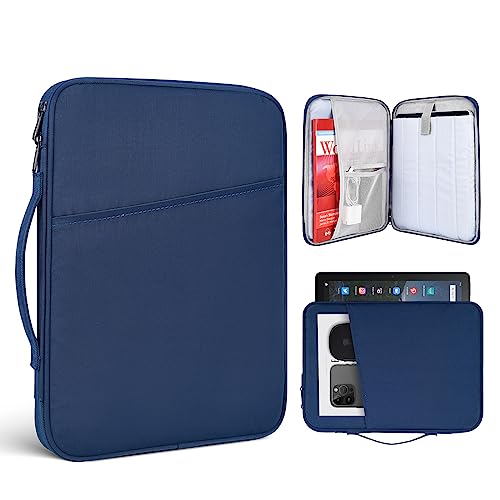 9-11 Inch Tablet Carrying Sleeve Case for Amazon Fire Max 11 2023/10.1" Fire HD 10 Plus Kids Pro, Samsung Galaxy Tab S8 S7 A8 A7 A S6 11" 10.5" Protective Carrying Bag with Handle(Blue)