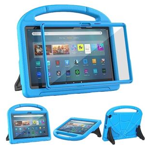 amazon fire max 11 tablet case for kids (13th generation, 2023 release), patamiyar lightweight shockproof kids case with handle stand for kindle fire max 11 tablet - blue