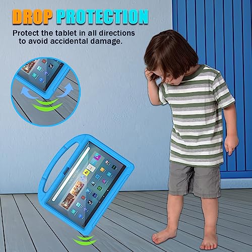 Amazon Fire Max 11 Tablet Case for Kids (13th Generation, 2023 Release), Patamiyar Lightweight Shockproof Kids Case with Handle Stand for Kindle Fire Max 11 Tablet - Blue