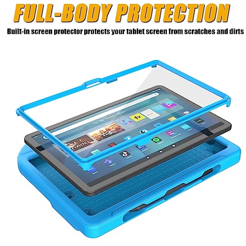 Amazon Fire Max 11 Tablet Case for Kids (13th Generation, 2023 Release), Patamiyar Lightweight Shockproof Kids Case with Handle Stand for Kindle Fire Max 11 Tablet - Blue
