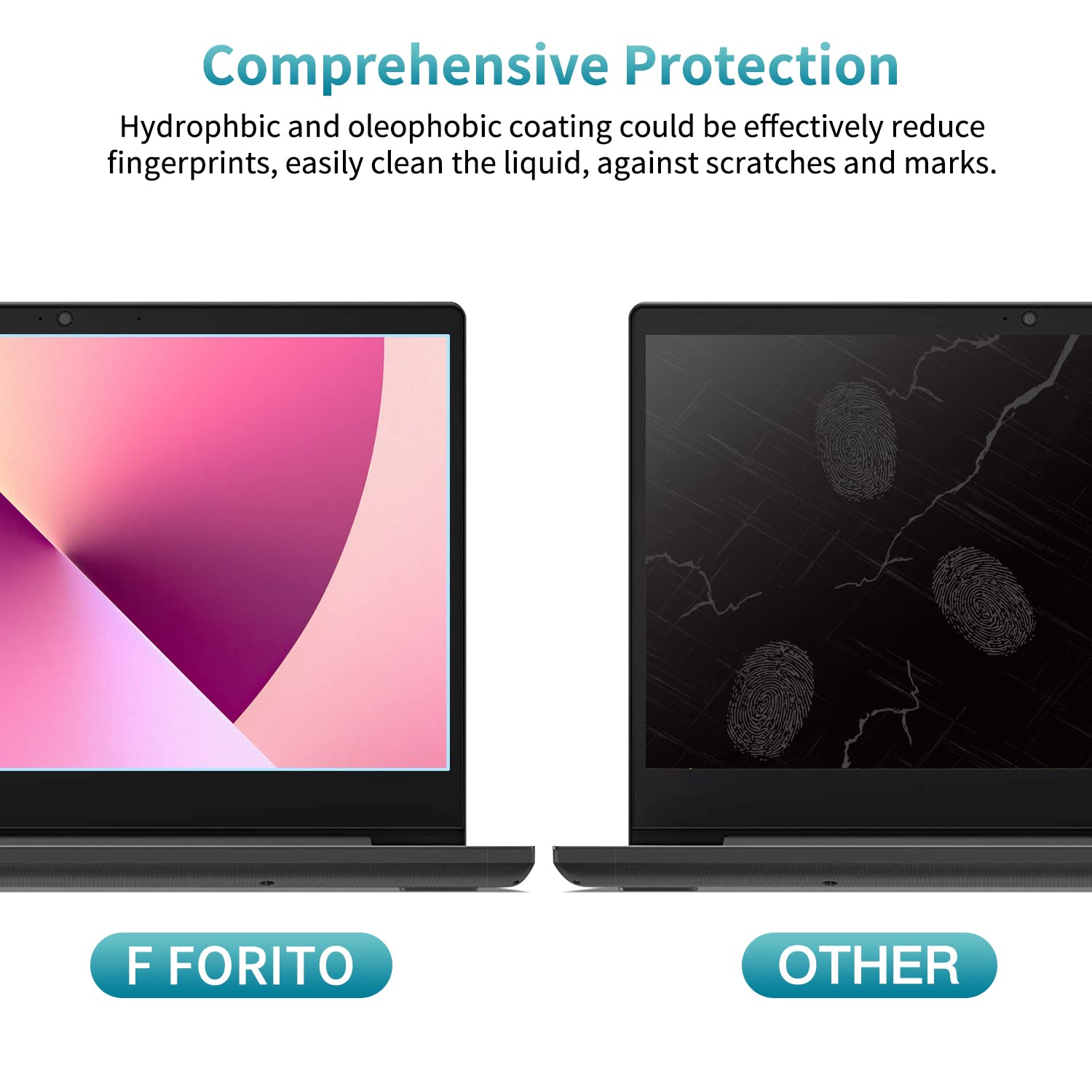 F FORITO 2-Pack 17 inch Anti Blue Light Screen Protector, Eye Protection Anti Glare & Blue Light Blocking Screen Filter Compatible with All 17" Laptops with 16:10 Aspect Ratio