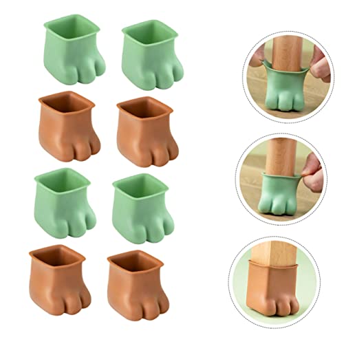 ibasenice 8pcs Silicone Table and Chair Foot Cover Cat Furniture Protector Desk Riser Couch Risers Anti- Slip Chair Leg Caps Sofa Lifters Chair Feet Covers Chair Feet Silicone Covers Small