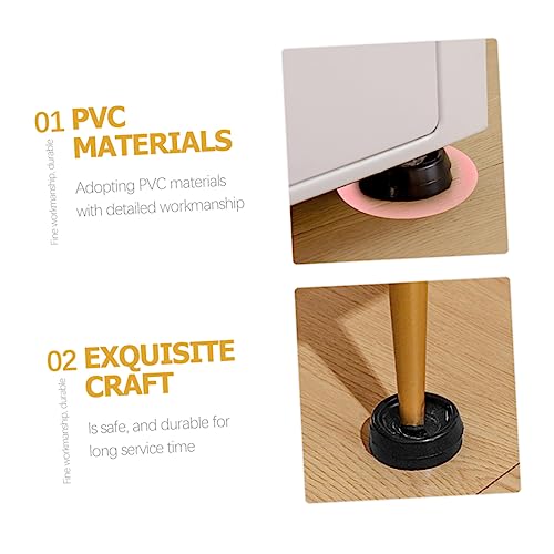 BESTonZON 8pcs Washing Machine Cushion Adjustable Base Cushions for Chairs Mattress Base Furniture Feet Pads Rose Vibrations Small Furniture Pads Pvc Black Washing Machine Mat Bed Risers