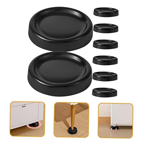 BESTonZON 8pcs Washing Machine Cushion Adjustable Base Cushions for Chairs Mattress Base Furniture Feet Pads Rose Vibrations Small Furniture Pads Pvc Black Washing Machine Mat Bed Risers