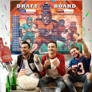 Fantasy Football Draft Board 2023-2024 Kit, 2023 Fantasy Football Draft Kit 14 Teams 20 Rounds,2023 Draft Board with 660 Player Labels Waterproof