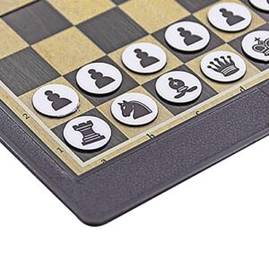 ljhnba Foldable Chess Board Mini Size Magnetic Chess Set Travel Portable Wallet Pocket Chess Board Game for Camping Family Game