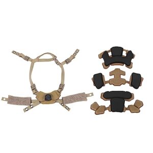 boloramo helmet padding kit, comfortable helmet chin strap easy to install strong compatibility exquisite workmanship portable size for mich for wendy (mud spongeand suspension)