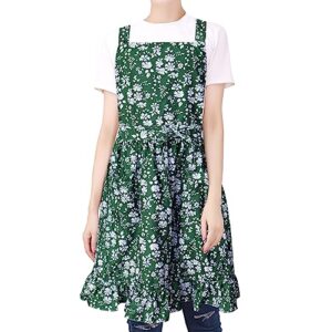 atropos vintage pinafore apron dress for women with pockets cute floral chef aprons farmhouse aprons for women for kitchen cooking/baking/gardening/painting