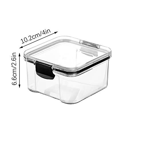 Viadha Food Storage Containers with Airtight Lids, Plastic Kitchen Storage Containers Sealed Jar for Pantry Organization & Storage, BPA-Free, for Cereal, Rice, Pasta, Flour, Sugar (460ml)