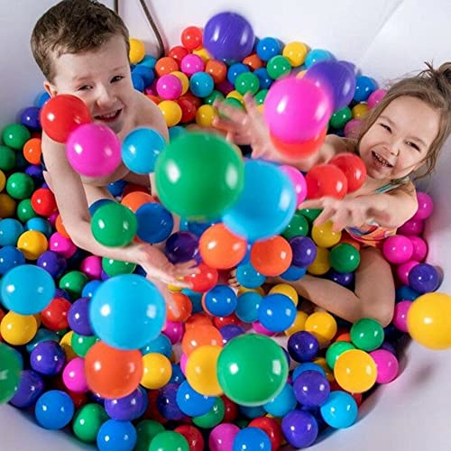 YUFER Soft Plastic Ball Pit Balls -100PCS Toy Balls for Kids, Baby, Toddler - Perfect for Ball Pit Play Tent, Baby Pool Water Toys - Colorful, Safe & Durable