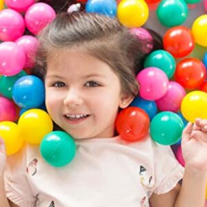 YUFER Soft Plastic Ball Pit Balls for Kids - 500pcs - Ideal for Baby & Toddler Ball Pits, Play Tents, Pool Water Toys, Parties, Photo Booth Props, and Decorations