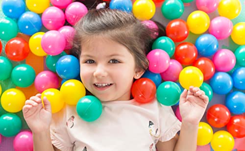 YUFER Soft Plastic Ball Pit Balls for Kids - 500pcs - Ideal for Baby & Toddler Ball Pits, Play Tents, Pool Water Toys, Parties, Photo Booth Props, and Decorations