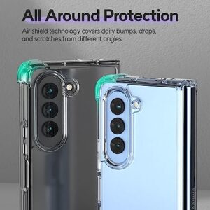 GOOSPERY Crystal Clear Bumper Case Compatible with Galaxy Z Fold 5, Ultimate Slim Pocket Friendly Thin Design Super Real Crystal Clear Transparent Lightweight Hard PC Back Cover - Clear