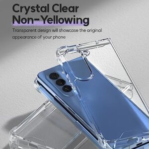 GOOSPERY Crystal Clear Bumper Case Compatible with Galaxy Z Fold 5, Ultimate Slim Pocket Friendly Thin Design Super Real Crystal Clear Transparent Lightweight Hard PC Back Cover - Clear