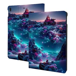 a dreamy castle at night case fit for ipad air 3 pro 10.5 inch case with auto sleep/wake ultra slim lightweight stand leather cases