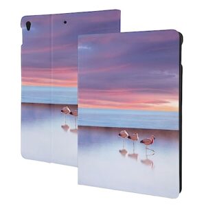 beautiful animal flamingo case fit for ipad air 3 pro 10.5 inch case with auto sleep/wake ultra slim lightweight stand leather cases