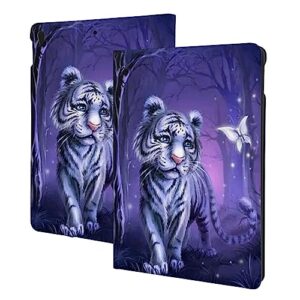 forest white tiger case fit for ipad air 3 pro 10.5 inch case with auto sleep/wake ultra slim lightweight stand leather cases