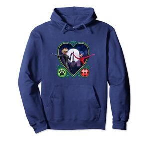 miraculous ladybug and cat noir the movie heart pullover hoodie