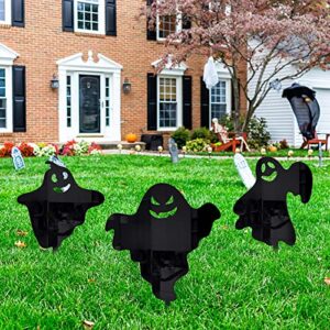 Pomobie Halloween Decor Ghost Garden Stakes Yard Art Decorative Yard Sign Outdoor Statues Outdoor Decorations Yard Yard Signs Halloween Stakes Props Scary Holiday Home Lawn Party Supplies (A01)