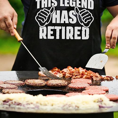 Retirement Gifts for Women Men, Funny Retired Aprons for Men Cooking Grilling BBQ, Happy Retirement Gifts for Coworkers, Chef, Husband, Wife, Dad,Teacher