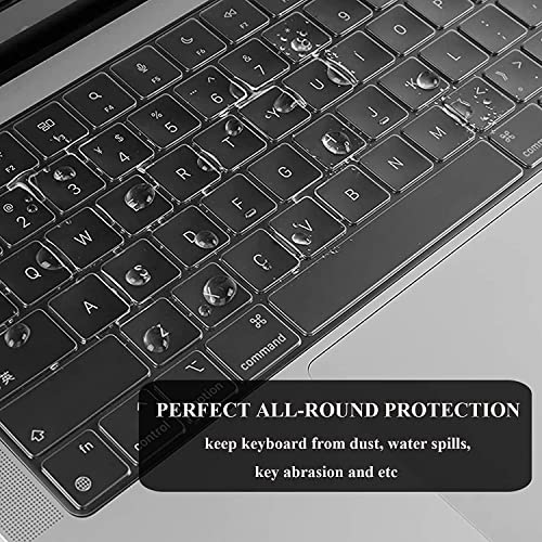 EooCoo Compatible with New MacBook Air 15 inch Case 2023 Release A2941 M2 Chip Liquid Retina Display & Touch ID, Plastic Hard Shell Case + Keyboard Skin Cover + Screen Protector, Crystal Clear