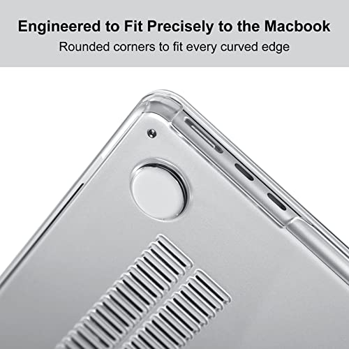 EooCoo Compatible with New MacBook Air 15 inch Case 2023 Release A2941 M2 Chip Liquid Retina Display & Touch ID, Plastic Hard Shell Case + Keyboard Skin Cover + Screen Protector, Crystal Clear