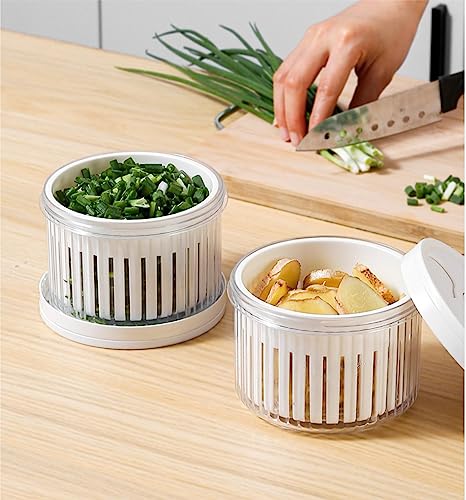 KAFUN 3Pack Berry Keeper Container,Berry Storage Container for Fridge with Lids,Fruit Produce Saver with Removable Strainer Basket,Scallion Storage Box,Fresh Keeper for Scallion Ginger Garlic