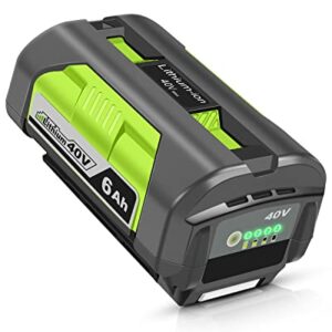 COOMYXIN 6.0Ah 40V Battery Replacement for Ryobi 40V Battery OP4040 OP4026 OP4030 OP4050 OP4060A，Compatible with Ryobi 40-Volt Battery Power Tools and Charger