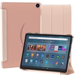 cmgoe case cover specifically designed for all-new amazon fire max 11 tablet (only compatible with fire max 11 2023 release) - slim fit standing cover with auto sleep/wake (rose gold)