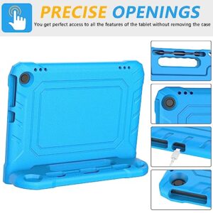 New Amazon Kindle Fire Max 11 Kids Tablet Case (13th Gen, 2023 Released), DJ&RPPQ Lightweight Shockproof Cover Built-in Screen Protector with Handle Stand for Kindle Fire Max 11 Tablet - Blue