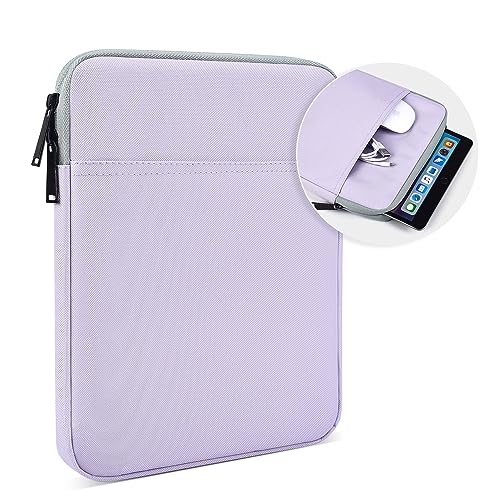 9-11 inch Sleeve Case for Fire Max 11 Tablet/Amazon Kindle Fire HD 10 & 10 Plus Tablet 10.1", iPad Pro 11/iPad 10.2 10.9/iPad Air 5 4th, Galaxy Tab A8/A7/S8/S7, iPad Organizer Carrying Bag -Purple