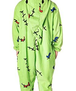 Bioworld The Nightmare Before Christmas Adult Oogie Boogie Costume Kigurumi Union Suit Pajama Outfit Green