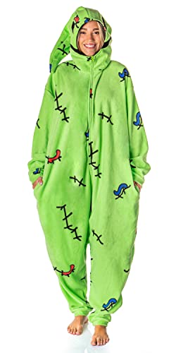 Bioworld The Nightmare Before Christmas Adult Oogie Boogie Costume Kigurumi Union Suit Pajama Outfit Green