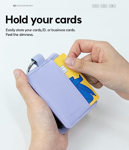 GOOSPERY Basic Diary Compatible with Samsung Galaxy Z Flip 5 Case, Card Holder, Pocket Storage, Premium PU Leather, Key Ring Wallet Cover - Lavender