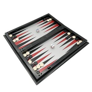 JOYOUSLIFE 3 in 1 Magnetic Chess Checkers Backgammon Set, 10.63” Mini Travel Chess Set with Folding Chess Board, Portable Broad Game for Adults and Family