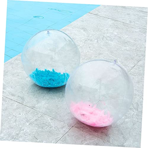 CIYODO Inflatable Toy Out Door Toys Clear Beach Balls Swimming Pool Water Beach Toys Outside Toys Outdoor Playset Ball Toy Round Transparent Ball Indoor Ball Pool Party Blue