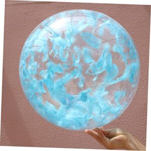 CIYODO Inflatable Toy Out Door Toys Clear Beach Balls Swimming Pool Water Beach Toys Outside Toys Outdoor Playset Ball Toy Round Transparent Ball Indoor Ball Pool Party Blue