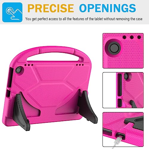 Fire Max 11 Tablet Case for Kids (13th Generation, 2023 Release) - DICEKOO Lightweight Shockproof Kid-Proof Cover with Handle Kickstand for Amazon Kindle Fire Max 11 - Pink