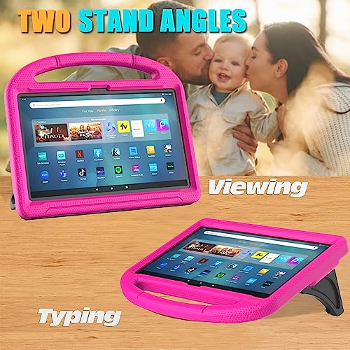 Fire Max 11 Tablet Case for Kids (13th Generation, 2023 Release) - DICEKOO Lightweight Shockproof Kid-Proof Cover with Handle Kickstand for Amazon Kindle Fire Max 11 - Pink