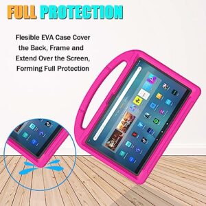 Fire Max 11 Tablet Case for Kids (13th Generation, 2023 Release) - DICEKOO Lightweight Shockproof Kid-Proof Cover with Handle Kickstand for Amazon Kindle Fire Max 11 - Pink