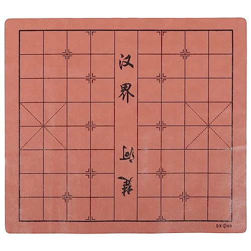 Chinese Chess Leather Chess Board Tournament Chess Mat Double-Sided Checkerboard Rollable for Beginner Chess Set Lightweight Non Slip Classic Accessories