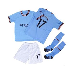 soccer jerseys for boys, man-che-ster city home jersey kids, football jersey gift kit 3 piece set