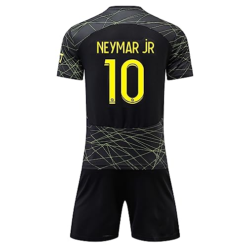 Casmyd Paris Soccer Jerseys for Boys Kids Me-ssii Hom/Awy Football Jersey Kit Youth Sports Team T-shirt&Shorts Soccer Uniform