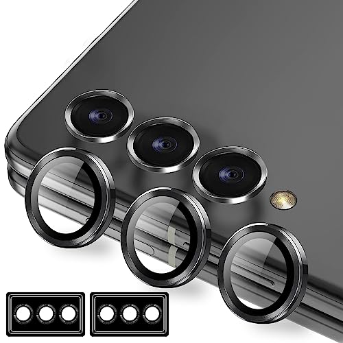 ZXZone [2Packs For Samsung Galaxy Z Fold5 Lens Protector, Premium Tempered Glass Glitter Diamond Metal Camera Lens Protector for Samsung Galaxy Z Fold 5 (Black)