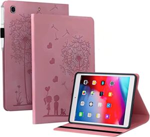 case for ipad mini 5 (5th generation 7.9" 2019), cover for ipad mini 4,4th generation 7.9" 2015, pu leather cover with auto sleep wake for ipad mini 1/mini 2/mini 3, pink