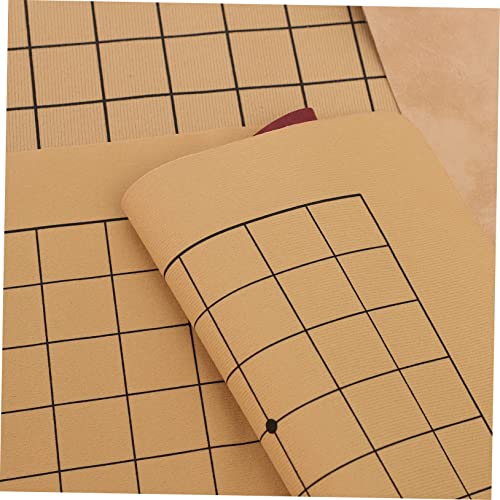 SAFIGLE 9 Pcs Go Board Travel Chess Set Travel Chess Board Portable Chess Board Roll-up Chess Board Folding Chess Chinese Chess Board Chessboard Plaything Go Boards Leather Go Board Mini