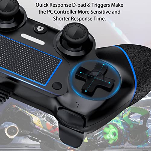 DIANVEN Wired Controller for PS4 Controller Wired for Sony Playstation 4/Pro/Slim and PC Windows 11/10/8/7 with Double Vibration and Motion Motors, Wired PC Controller for PS4 Remote